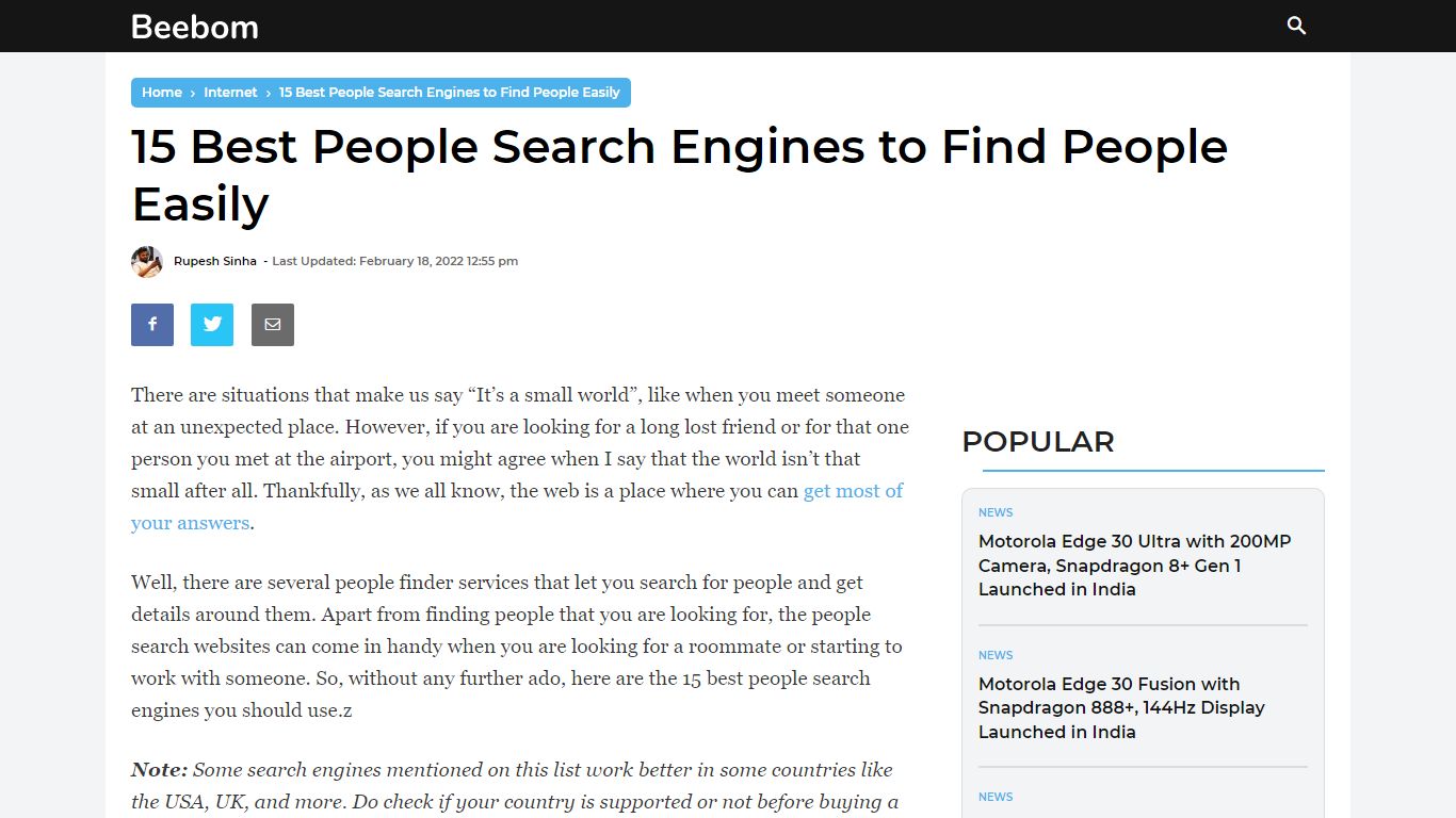 15 Best People Search Engines in 2022 [WORKING] | Beebom